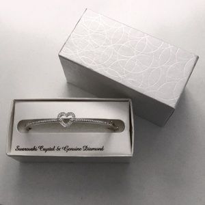 Swarovski Crystal Genuine Diamond Heart Bracelet